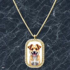 New Cute Dog Puppy Pendant Necklace Image Design Elegant Gold Tone Bold