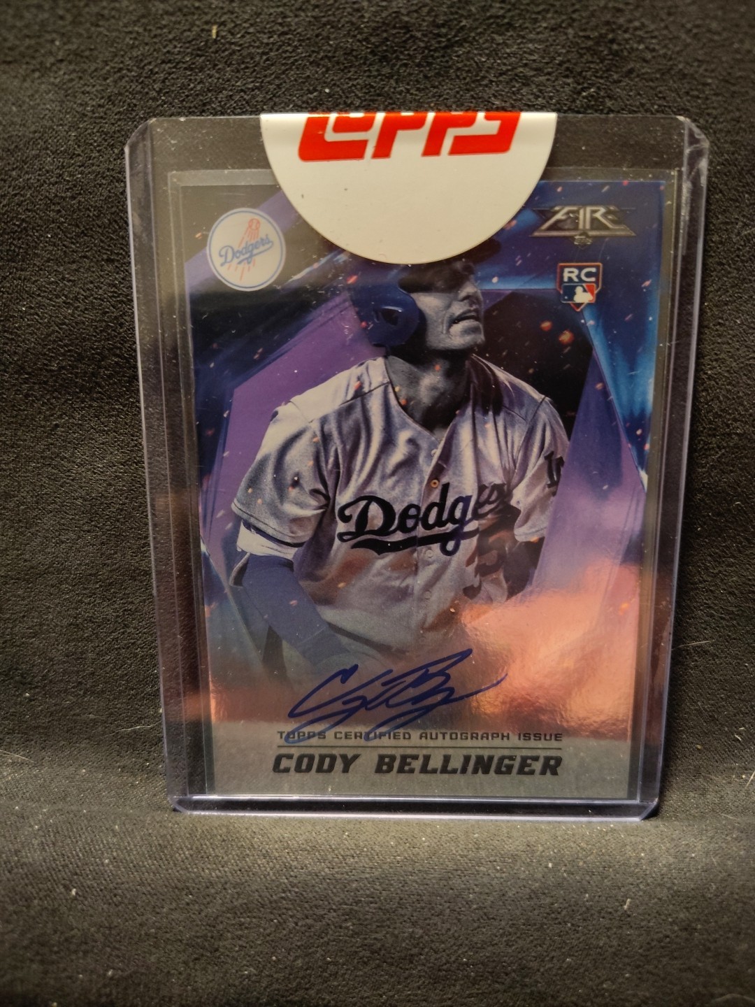 2017 Topps Fire Purple Rookie Autograph #FA-CB Cody Bellinger /28 of 50