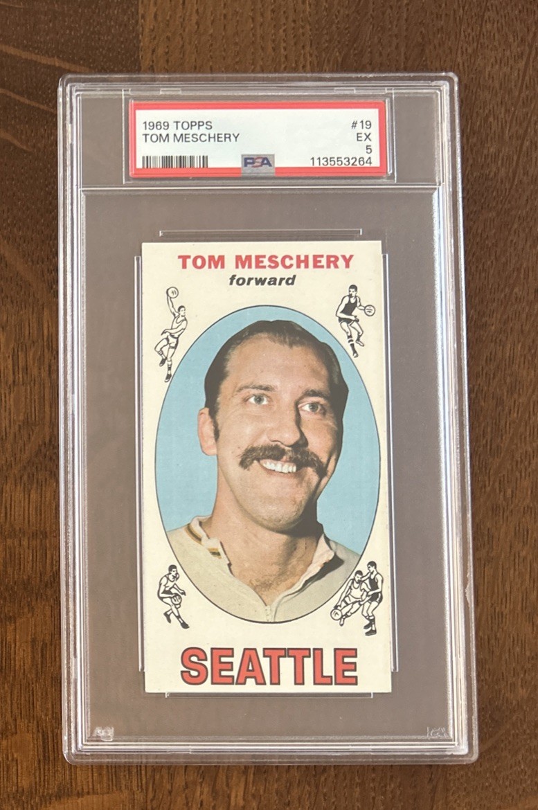 1969-70 Topps Basketball Tom Meschery Seattle Card #19 PSA 5