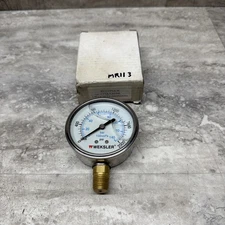 Weksler BY12YPS4LW Liquid Filled Pressure Gauge, 2.5” 2000 PSI 1/4” NPT, New