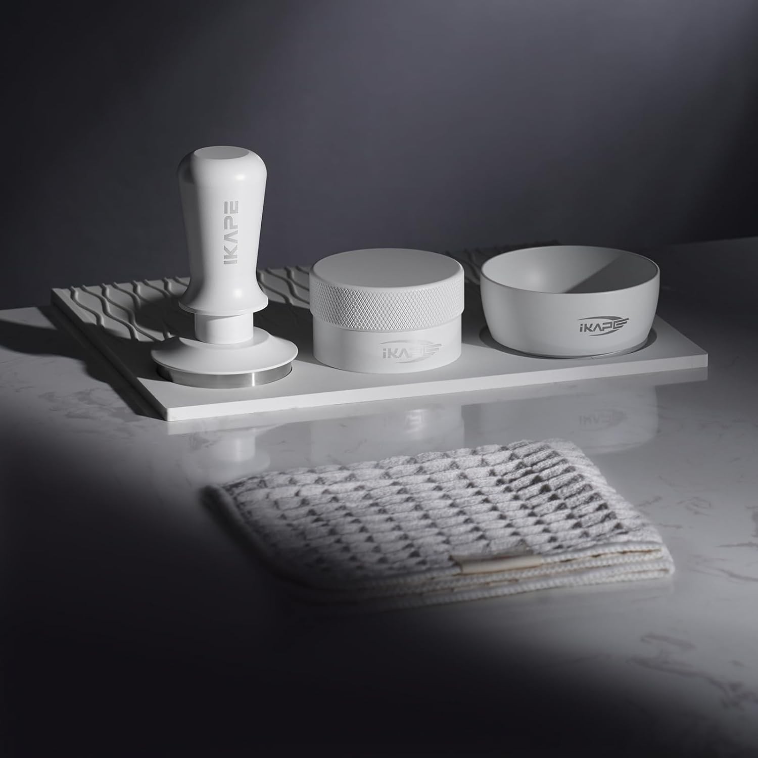 IKAPE 51MM Coffee Tamper Set White 6 IN 1, Espresso Kit, 51MM, 