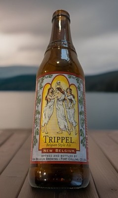 Old School TRIPPEL New Belgium Glass Beer Bottle 2008 Edition Belgian Style Ale