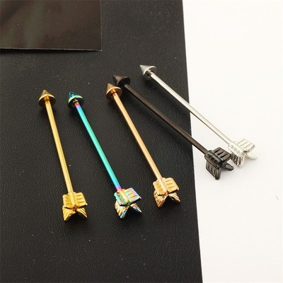 Industrial Casted Arrow Bar Piercing Jewelry Cartilage Earring Scaffold Ear
