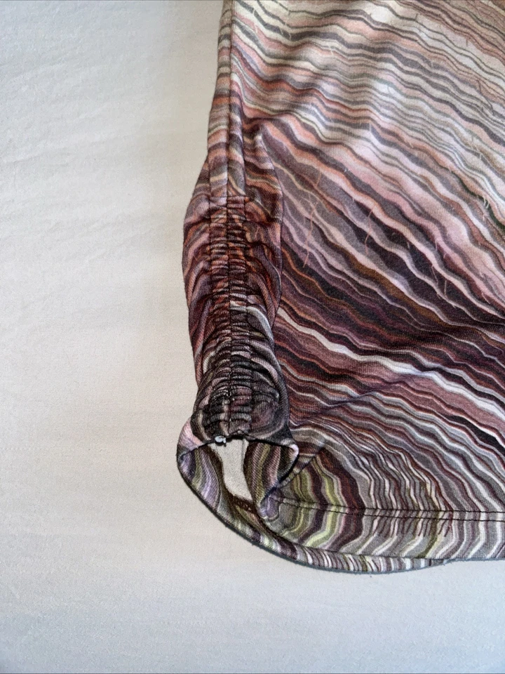 PrAna Breathe Leyla Ruched Tank Top Built-In Bra Strappy Back Y2K Small - Image 3 of 4