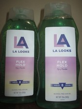 2x LA Looks FLEX HOLD Level 8 Hold Flexible Hair Gel, Alcohol Free, 20oz