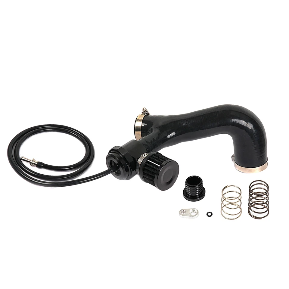 Black Silicone+Aluminum Alloy 1 Set Blow Off Valve Kit For INTERCOOLED Models - Image 4 of 4
