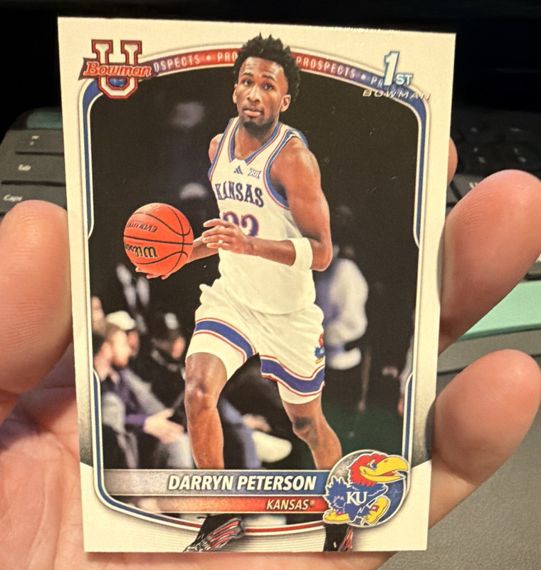Topps 2025-26 Bowman U Prospects Darryn Peterson 1st Bowman Kansas BPP-2
