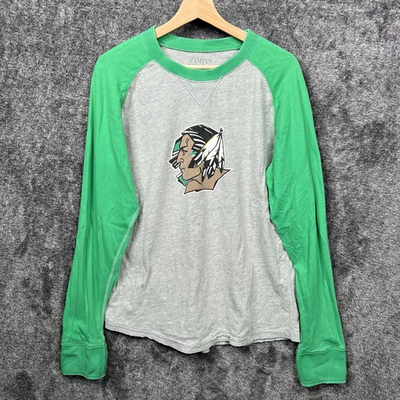 #ad #ad Vintage North Dakota Fighting Sioux Long Sleeve Shirt Men’s Size XL Green Gray $19.97