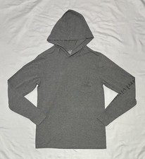 Vineyard Vines Shirt Mens XS Gray Edgartown Hooded Long Sleeve Whale Logo Pocket