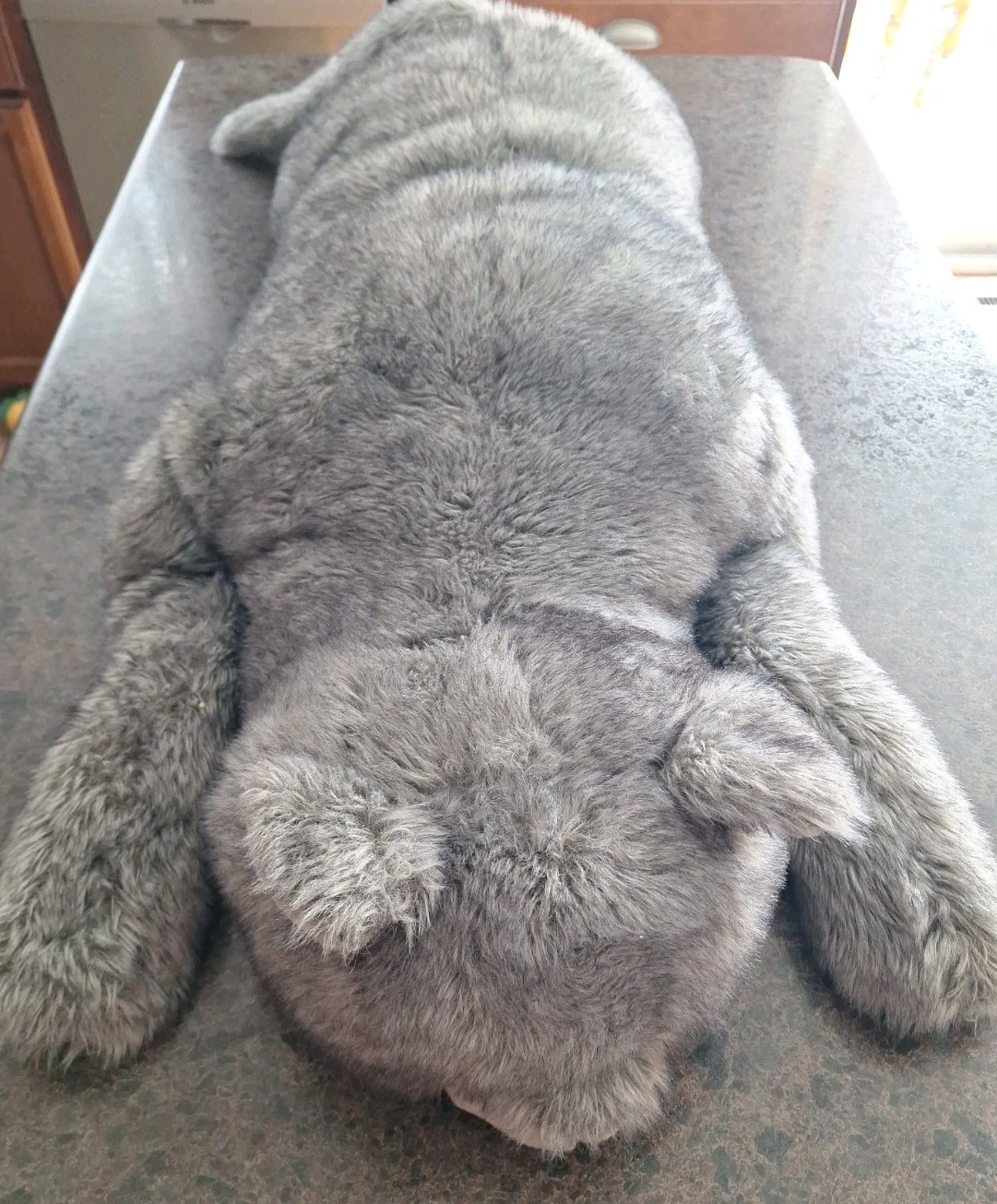 Jumbo 46” Gray Cat Realistic Plush Toy Animal Body Pillow Pet CS International