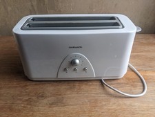 Cookworks T346BD Long Slot 4 Slice Toaster 1400W With Cancel Option White Used