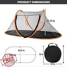 Cat Tent Outdoor Portable Enclosure Playpen Exercise Carry Bag Orange