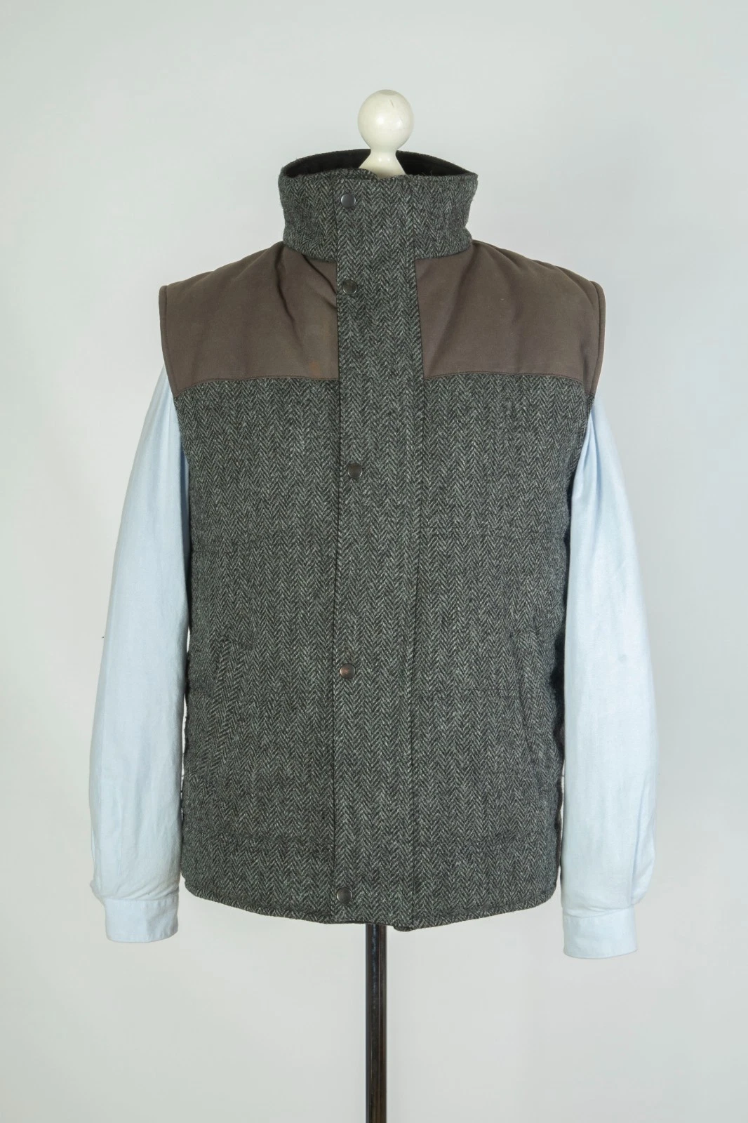Harris Tweed Waistcoat Warm Shooting Vest Gilet Liner Size L