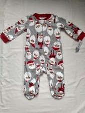 NWT Carters Fleece Footie Sleeper Santa Pajama Sz 9 Mo