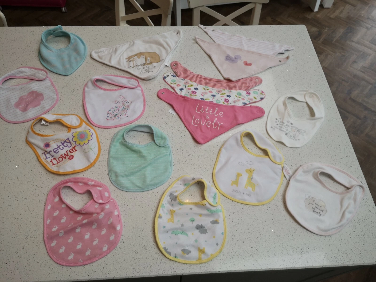 16 Baby Girl Bibs most BN