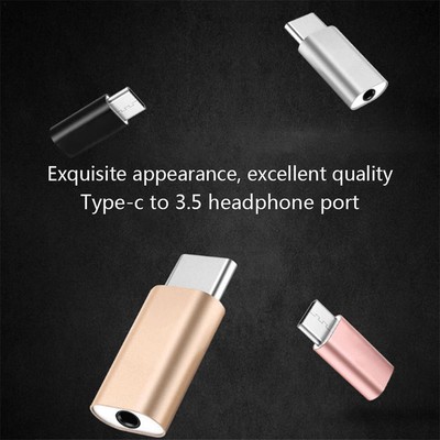 Metal Type-C To 3.5mm AUX Jack Earphone USB-C Headphone- Audio Adapter-NEU- I1G8