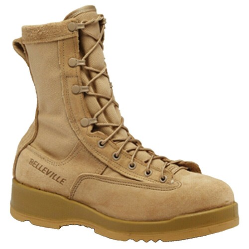 Belleville Beige Leather Steel-Toed Hot Weather Combat Boot 