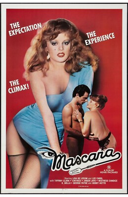 Mascara 1983 Lisa De Leeuw Adult Movie Poster Wall Art Sexploitation