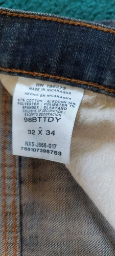 Wrangler Y2K Blue Denim Relaxed Boot Cut Jeans Size 32x34 RN 130273 Vintage - Picture 3 of 6