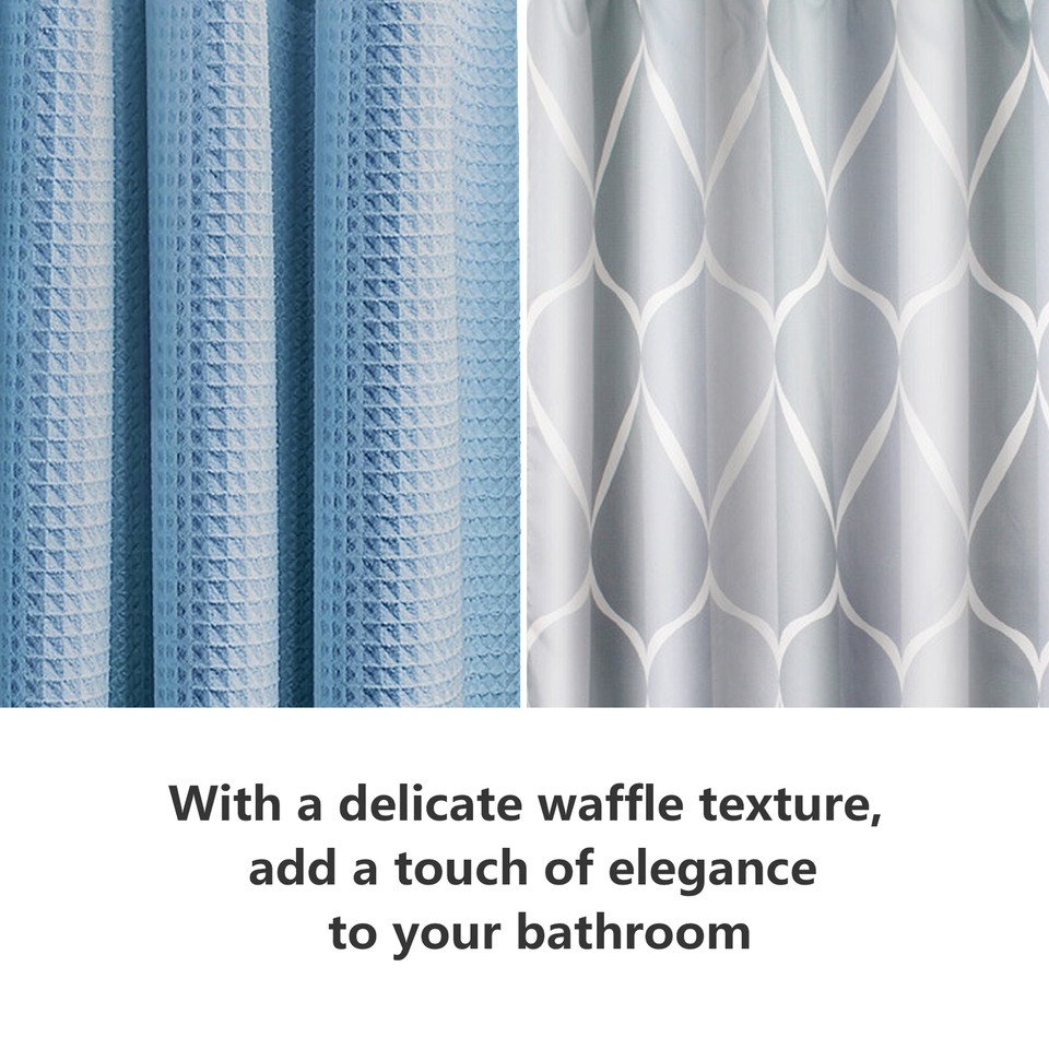 Bathroom Shower Curtain Size Shower Curtain Waffle Design Shower