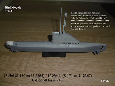 U-Shark (S 170) / U-Pike (S 171) 1/144 Bird Models Resin Kit / Resin Kit