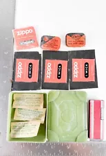 Vintage Zippo Accessories Wick Case Lighter Striker Mixed Lot