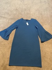 NWT Womens Banana Republic Blue Flare Sleeve Dress XS