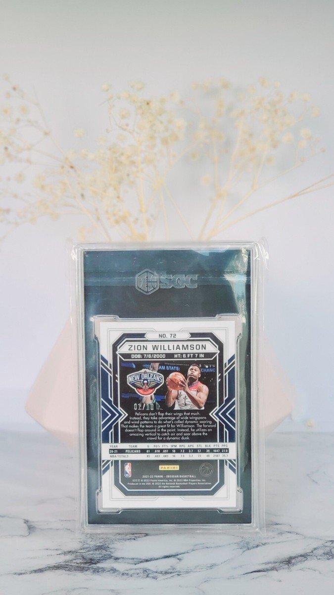 2021-22 Panini Obsidian Zion Williamson SSP #1 /10 Yellow Etch