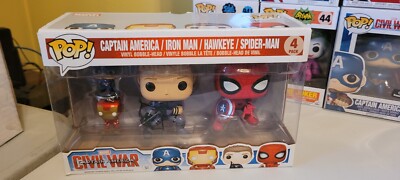 Funko POP! Marvel Captain America Civil War 4 PK Hawkeye Iron Man