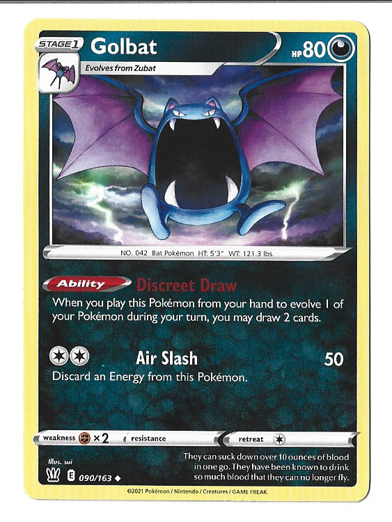 GOLBAT - 90/163 - Pokemon Sword & Shield - Battle Styles - NM