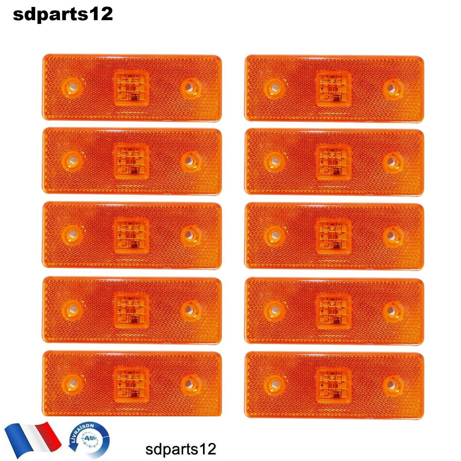 Feux de gabarit orange LED 12V pour éviter les angles morts en camion