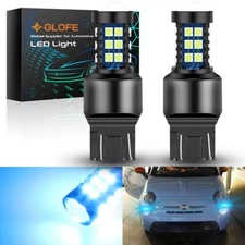 Ice Blue 7443 LED Bulbs for Fiat 500 500L 2009-2019 Daytime Running Light DRL