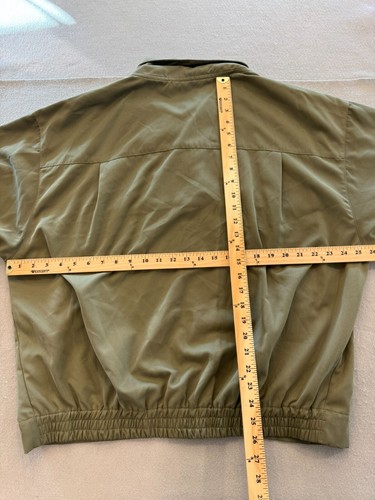 Slazenger Golf Jacket Men's Large Olive Green Short Sleeve Pullover Brushed - Picture 5 of 5