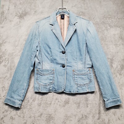 GAP Jacket Womens 6 Blue Denim Jean Jacket Stretch Gap Stretch