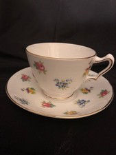 Vintage Crown Staffordshire Fine Bone China Tea Cup and Saucer Floral Boutique