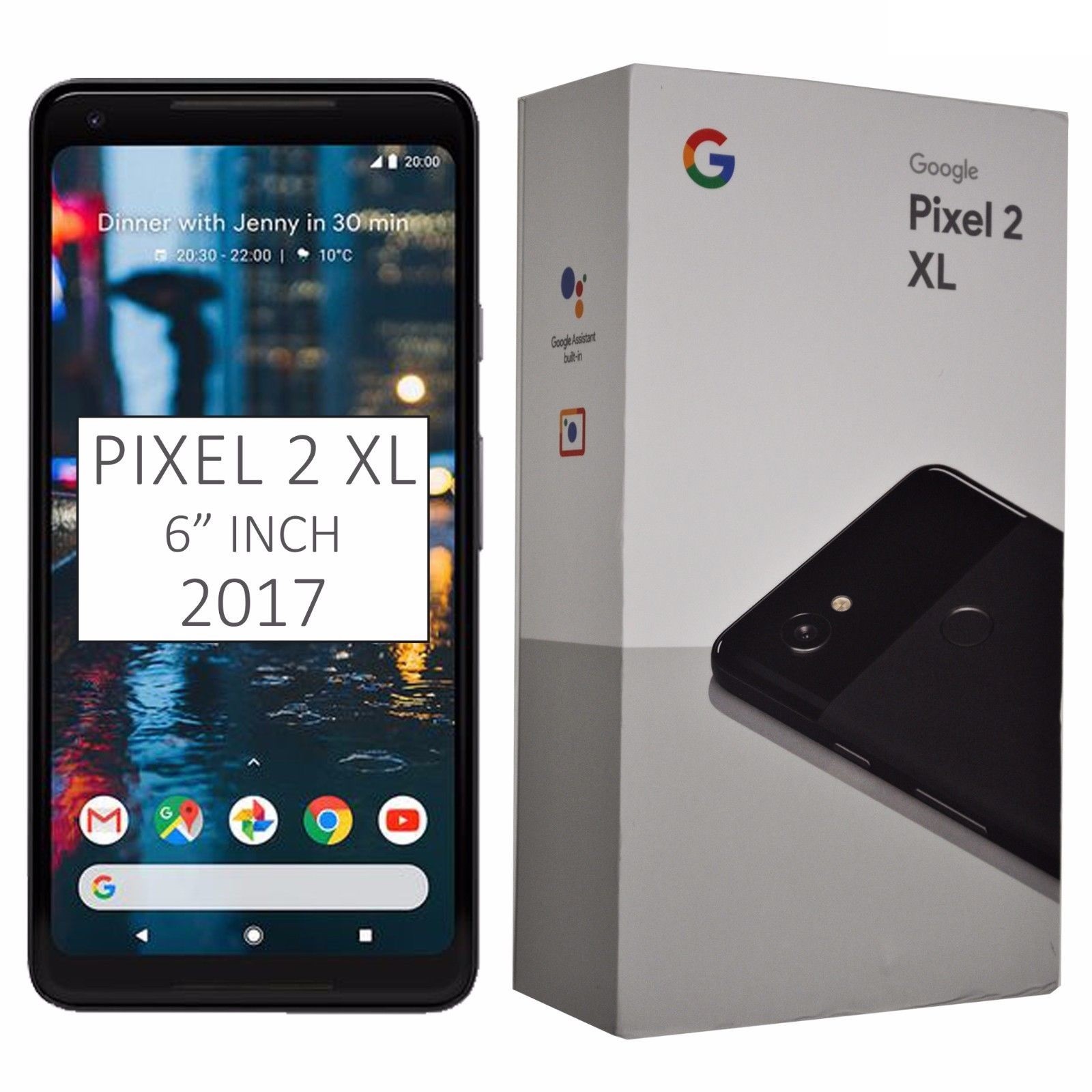 The Price of BNIB 6″ Inch Google Pixel 2 XL (2017) G011C 128GB Black Factory Unlocked 4G GSM | Google Pixel Phone