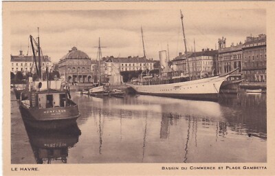 E0680 LE HAVRE - BLICK AUF DAS HANDELSBECKEN UND DIE SCHIFFE - PLACE GAMBETTA