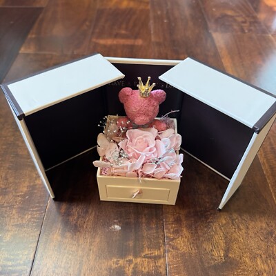 Eternal Rose Bear Gift Box with Drawer Anniversary Birthday Valentine's Gift