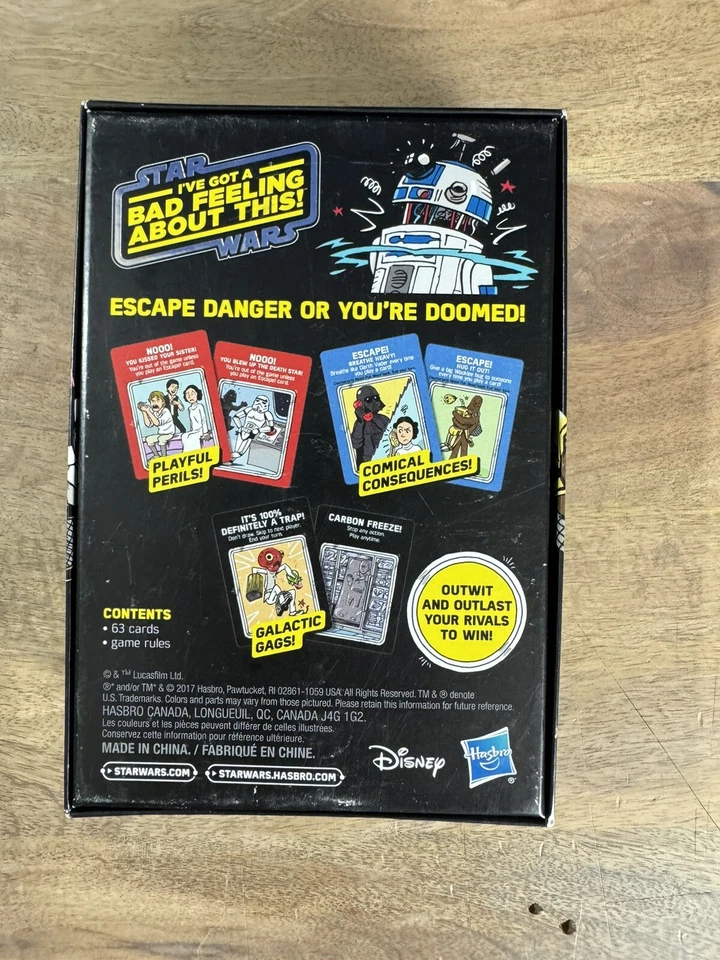 Juego de cartas Star Wars "I've Got A Bad Feeling About This" - Disney - Hasbro Foto 2 de 2