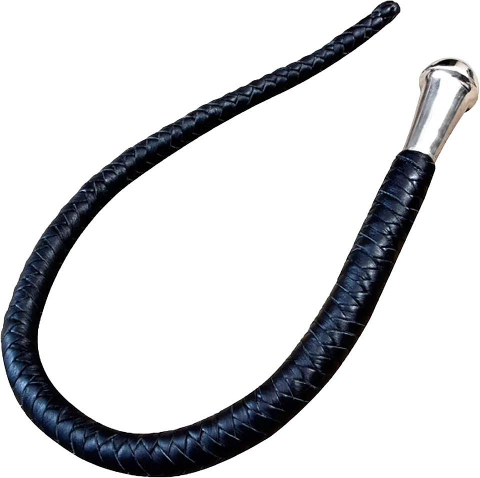 Genuine Black Leather Whip Cow Hide 2 6 Feet Long 08 Plait Single Tail genuine-black-leather-whip-cow-hide-2-6-feet-long-08-plait-single-tail