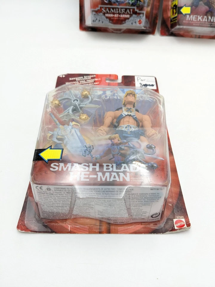 Lot Of 3 Mattel MOTU Samurai Man At Arms Smash Blade He Man & Mekaneck - Image 2 of 4