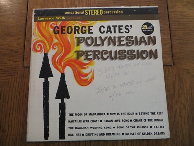 George Cates' Polynesian Percussion   1961 - Dot Records DLP 25355 Vinyl LP VG+