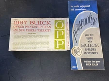 1967 Buick Owner Protection Plan & New Vehicle Warranty + Accessories Booklet