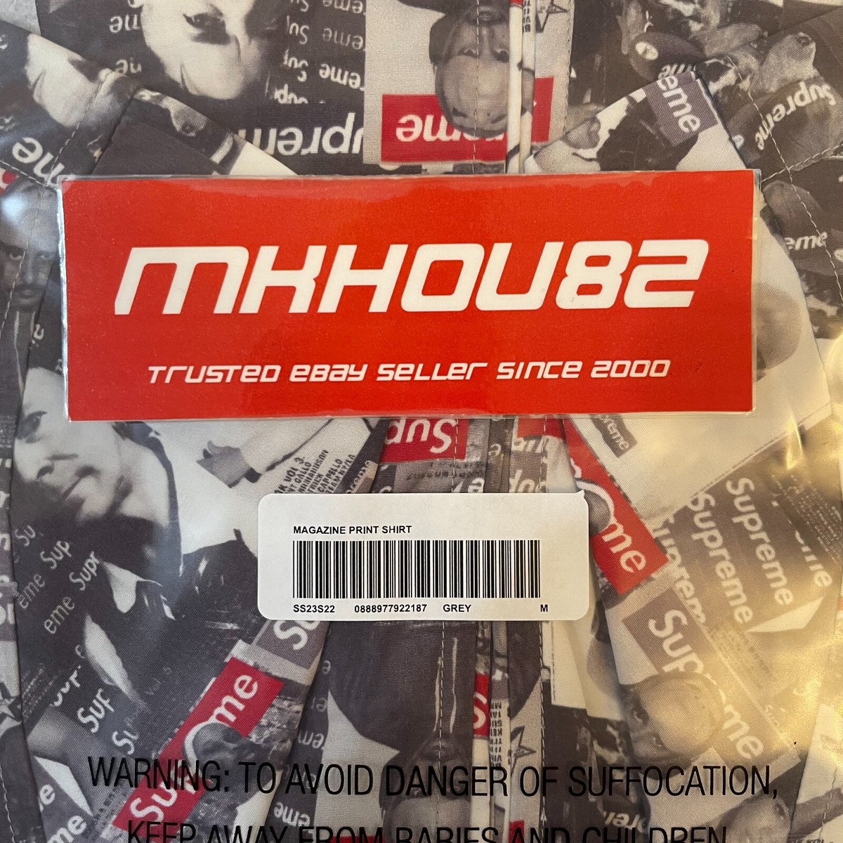 New Supreme Magazine Print S/S Shirt Button Black Spring New Supreme Magazine Print S/S Shirt Button Black Spring