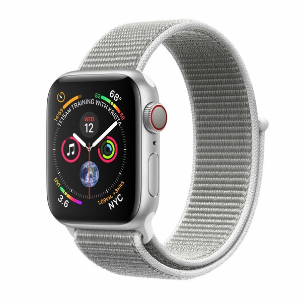 Apple Watch Series 4 44mm Aluminiumgehäuse in Silber mit Sport 