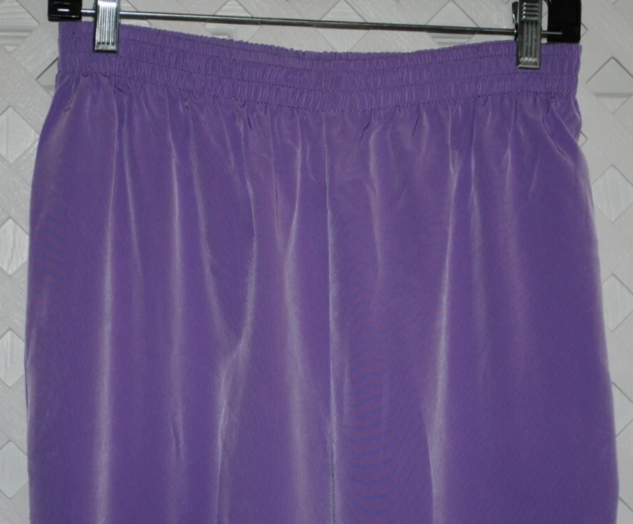 MAGGIE SWEET Women's Pull On Pants Purple Polyester Size M - Image 2 of 4