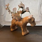 Nelson McCoy Dog Planter Vintage Pottery Art Clay Brown