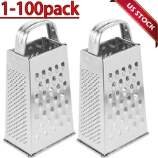 Kitchen Stainless Steel 4-Sided Box Food Grater Vegetable Cheese Slicer Shredder