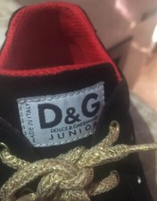 KIDS 100% AUTHENTIC RARE DOLCE & GABBANA BLACK SUEDE WITH CRYSTALS SZ35 WITH BOX