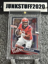 2023 Clearly Donruss CJ Stroud 24/100 Red Holo SP Color Match The Rookies Rare